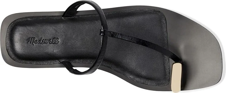 Madewell Lala Thong Sandals - Hardware Women's Dress Sandals True Black : 7.5 M, Leather - Image 2