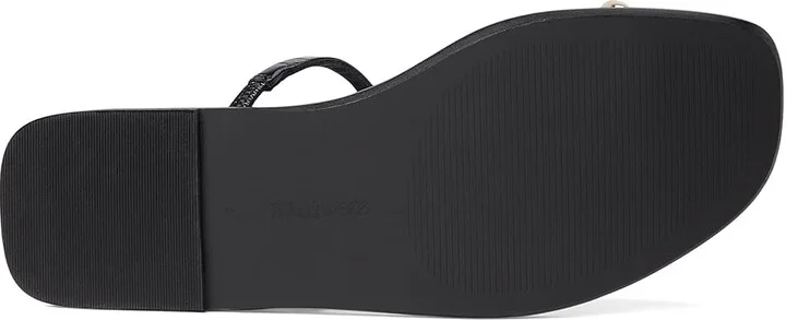 Madewell Lala Thong Sandals - Hardware Women's Dress Sandals True Black : 7.5 M, Leather - Image 3