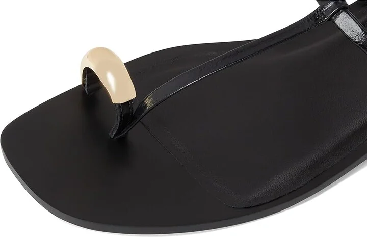 Madewell Lala Thong Sandals - Hardware Women's Dress Sandals True Black : 7.5 M, Leather - Image 7