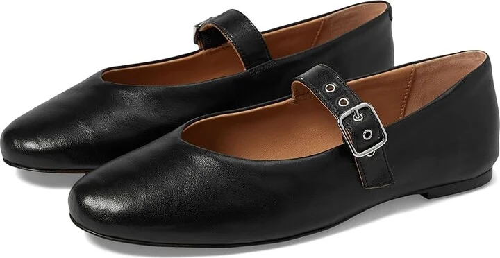 Madewell Madewell Hera Grommet Mary Jane Flat Women's Flat Shoes True Black : 9.5 M, Leather