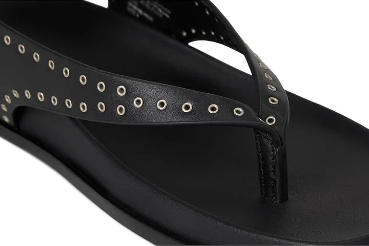 Madewell Millie Thong Lace Up Sandals - Grommet Women's Dress Sandals True Black : 5 M, Leather - Image 7