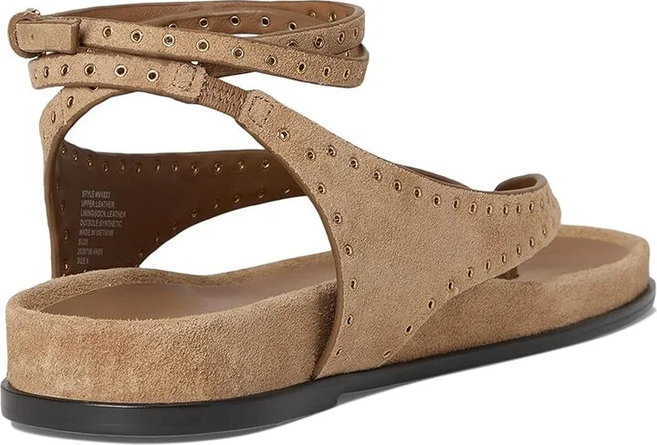 Madewell Millie Thong Lace Up Sandals - Suede Grom Women's Dress Sandals Tawny Khaki : 11 M, Leather - Image 4