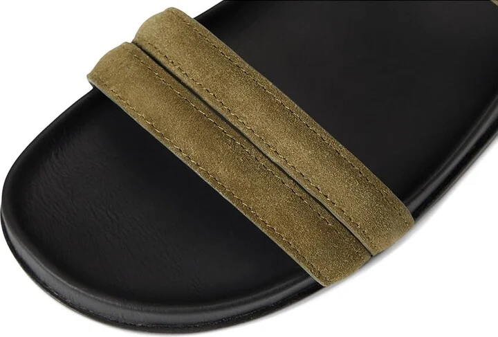 Madewell Molly Chunky Ankle Strap Women's Wedge Shoes Aged Olive : 10.5 M, Leather - Image 2