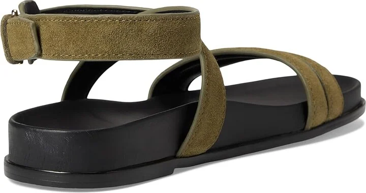 Madewell Molly Chunky Ankle Strap Women's Wedge Shoes Aged Olive : 10.5 M, Leather - Image 4
