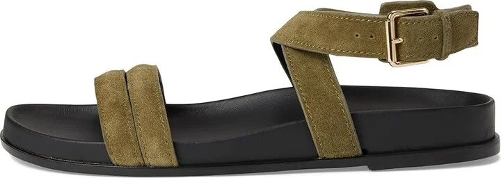 Madewell Molly Chunky Ankle Strap Women's Wedge Shoes Aged Olive : 10.5 M, Leather - Image 6
