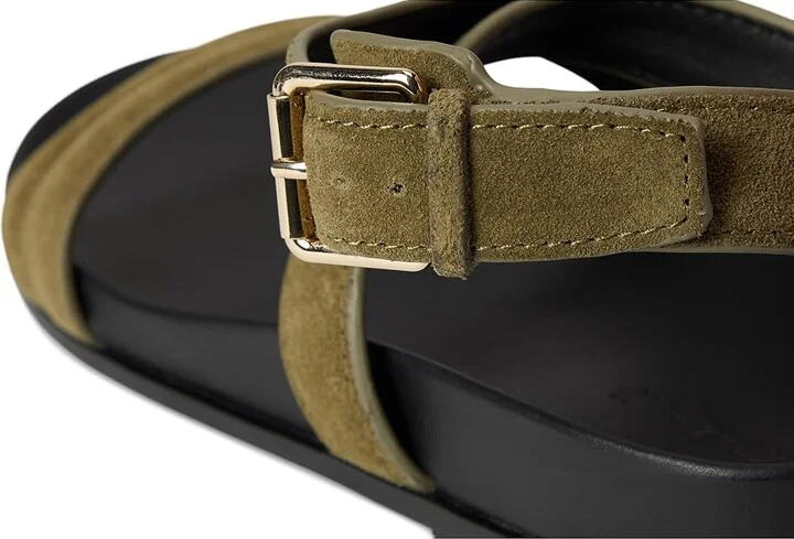 Madewell Molly Chunky Ankle Strap Women's Wedge Shoes Aged Olive : 10.5 M, Leather - Image 7