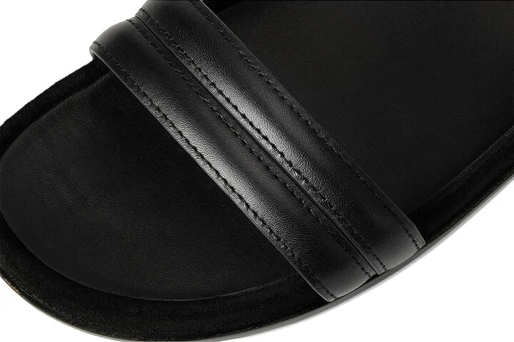 Madewell Molly Chunky Ankle Strap Women's Wedge Shoes True Black : 9 M, Leather - Image 2