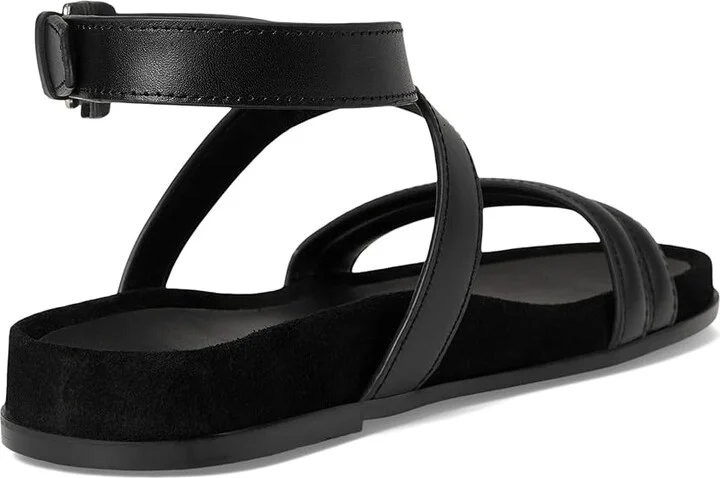 Madewell Molly Chunky Ankle Strap Women's Wedge Shoes True Black : 9 M, Leather - Image 4