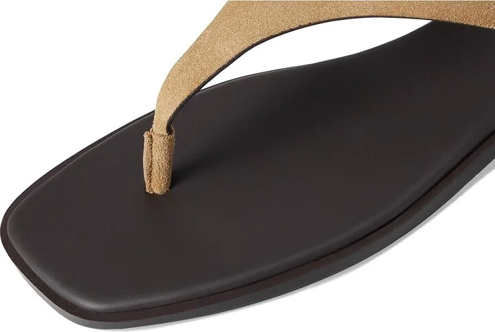 Madewell Piaule Thong Ankle Strap - Suede Women's Wedge Shoes Tawny Khaki : 9 M, Leather - Image 7