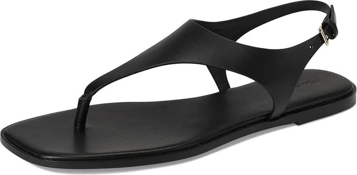 Madewell Piaule Thong Ankle Strap Women's Wedge Shoes True Black : 11 M, Leather - Image 5