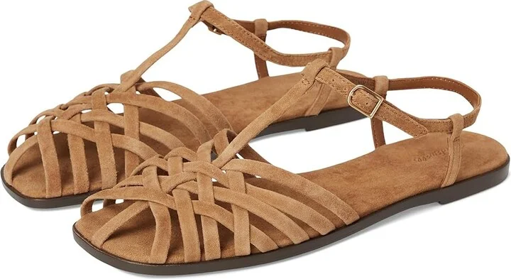 Madewell Portia Cage Sandal Women's Wedge Shoes Cumin : 12 M, Suede/Synthetic