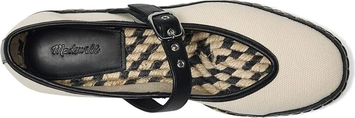 Madewell Remy Mary Jane - Canvas Espadrille Women's Flat Shoes Natural : 5.5 M, Leather/Textile - Image 2