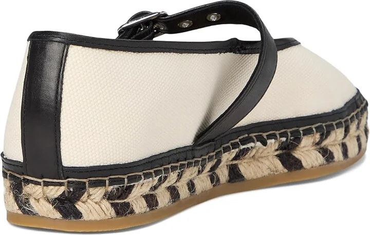 Madewell Remy Mary Jane - Canvas Espadrille Women's Flat Shoes Natural : 5.5 M, Leather/Textile - Image 4