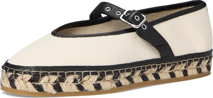 Madewell Remy Mary Jane - Canvas Espadrille Women's Flat Shoes Natural : 5.5 M, Leather/Textile - Image 5