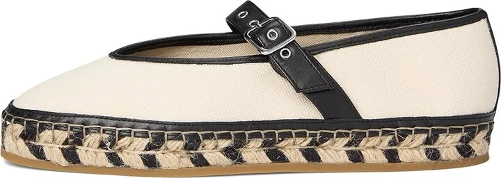 Madewell Remy Mary Jane - Canvas Espadrille Women's Flat Shoes Natural : 5.5 M, Leather/Textile - Image 6