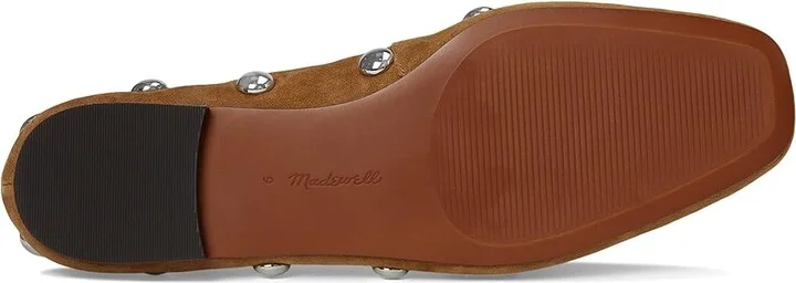 Madewell Sage Ballet Flat - Dome Stud Women's Shoes Dried Acorn : 7.5 M, Leather - Image 3