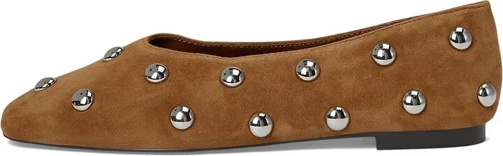 Madewell Sage Ballet Flat - Dome Stud Women's Shoes Dried Acorn : 7.5 M, Leather - Image 6