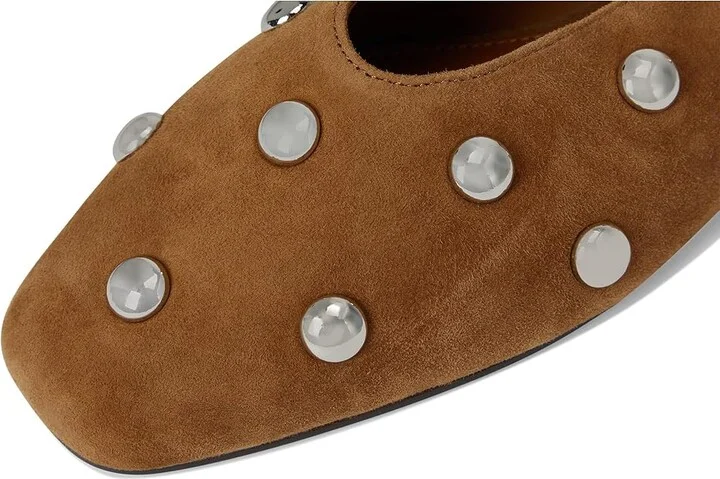 Madewell Sage Ballet Flat - Dome Stud Women's Shoes Dried Acorn : 7.5 M, Leather - Image 7