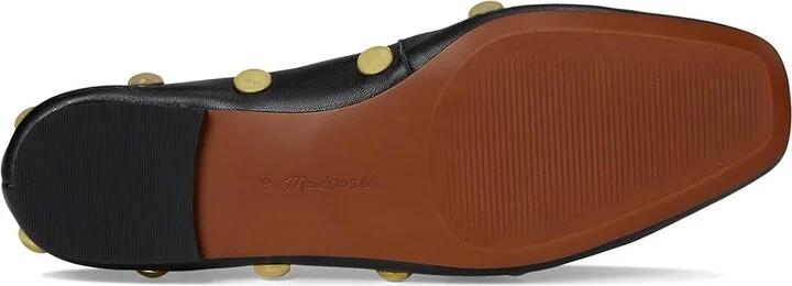 Madewell Sage Ballet Flat - Dome Stud Women's Shoes True Black : 10.5 M, Leather - Image 3