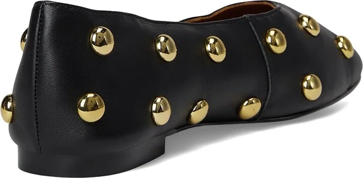 Madewell Sage Ballet Flat - Dome Stud Women's Shoes True Black : 10.5 M, Leather - Image 4