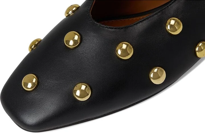 Madewell Sage Ballet Flat - Dome Stud Women's Shoes True Black : 10.5 M, Leather - Image 7