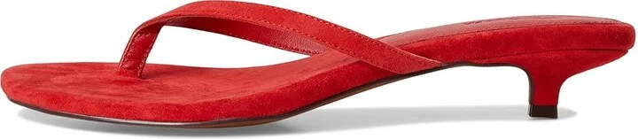 Madewell Tamia Heeled Thong Sandals - Suede Women's Dress Sandals Bandana Red : 8 M, Leather - Image 6