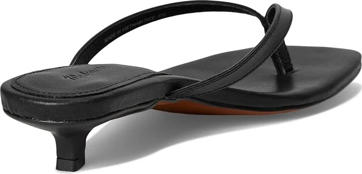 Madewell Tamia Heeled Thong Sandals Women's Dress Sandals True Black : 10 M, Leather - Image 4