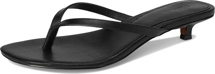 Madewell Tamia Heeled Thong Sandals Women's Dress Sandals True Black : 10 M, Leather - Image 5