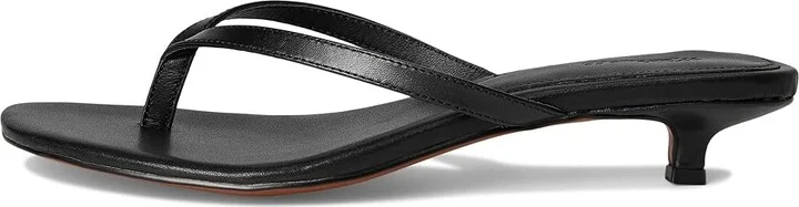 Madewell Tamia Heeled Thong Sandals Women's Dress Sandals True Black : 10 M, Leather - Image 6