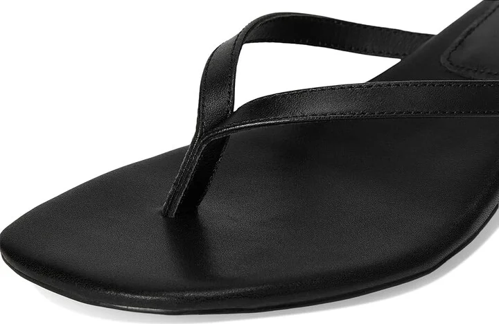 Madewell Tamia Heeled Thong Sandals Women's Dress Sandals True Black : 10 M, Leather - Image 7