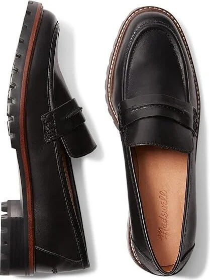 Madewell The Corinne Lugsole Loafer Women's Shoes True Black 1 : 10 M, Leather