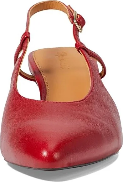 Madewell The Debbie Slingback Pump In Leather High Women's Heels Bright Ember : 7 M - Image 2