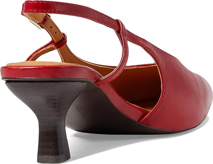 Madewell The Debbie Slingback Pump In Leather High Women's Heels Bright Ember : 7 M - Image 4