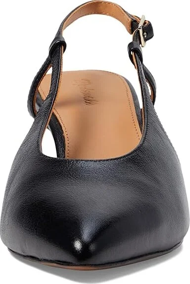 Madewell The Debbie Slingback Pump In Leather High Women's Heels True Black : 10 N - Image 2