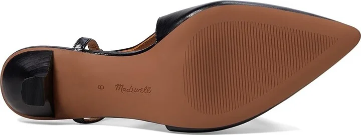 Madewell The Debbie Slingback Pump In Leather High Women's Heels True Black : 10 N - Image 3