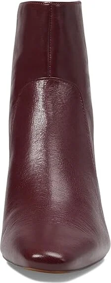 Madewell The Dimes Kitten-Heel Boot In Crinkle Leather Women's Boots Deep Merlot : 7.5 M - Image 2