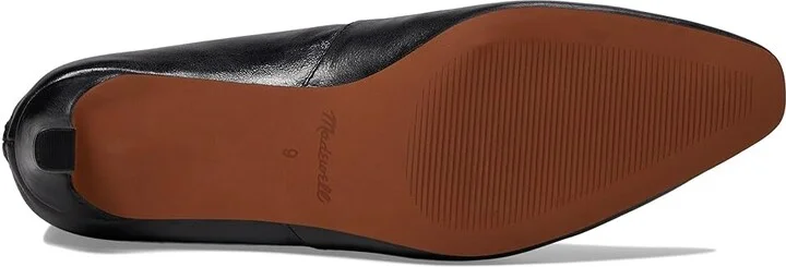 Madewell The Dimes Kitten-Heel Boot In Crinkle Leather Women's Boots True Black : 10.5 M - Image 3