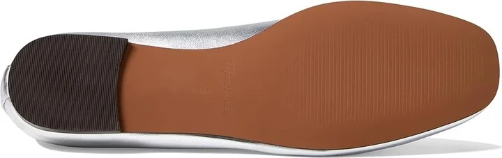 Madewell The Greta Ballet Flat in Metallic Leather Women's Shoes Silver : 10 M - Image 3