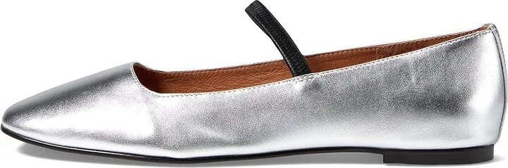 Madewell The Greta Ballet Flat in Metallic Leather Women's Shoes Silver : 10 M - Image 5