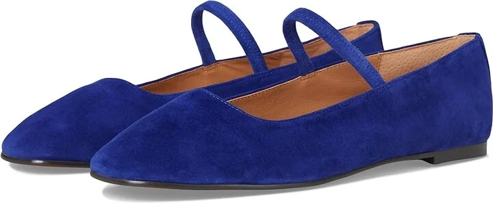 Madewell The Greta Ballet Flat In Suede Women's Shoes Deep Royal : 7.5 M