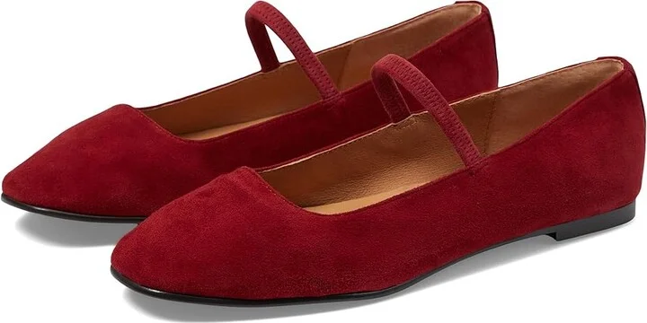 Madewell The Greta Ballet Flat In Suede Women's Shoes Ruby Port : 6.5 M