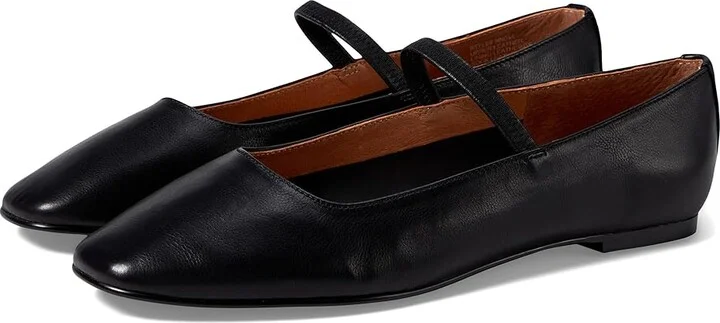 Madewell The Greta Ballet Flat Women's Shoes True Black : 10 M, Leather