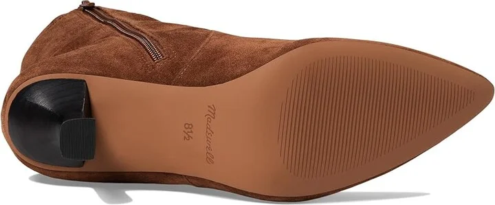 Madewell The Justine Ankle Boot in Suede Women's Boots Dark Coffee : 11 N, Leather/Rubber - Image 3