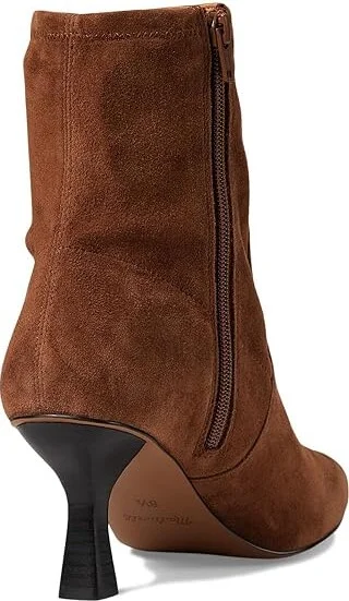 Madewell The Justine Ankle Boot in Suede Women's Boots Dark Coffee : 11 N, Leather/Rubber - Image 4