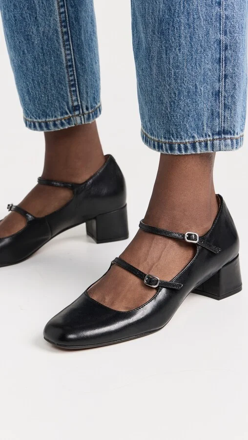 Madewell The Nettie Heeled Mary Jane  in Leather - Image 2