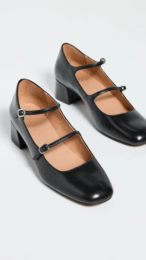 Madewell The Nettie Heeled Mary Jane  in Leather - Image 3
