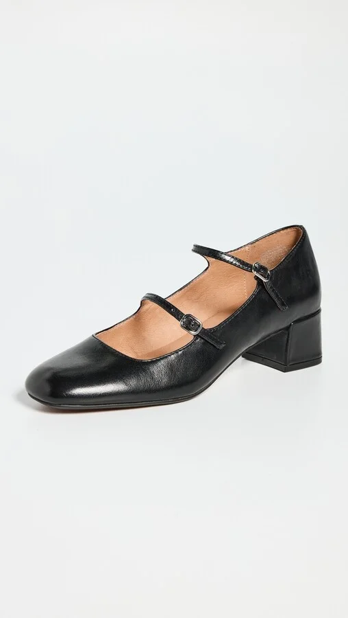 Madewell The Nettie Heeled Mary Jane  in Leather - Image 4