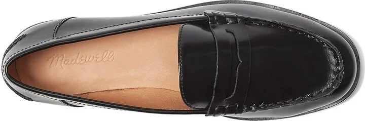 Madewell The Nye Penny Loafer Women's Shoes True Black : 5 M, Leather - Image 2