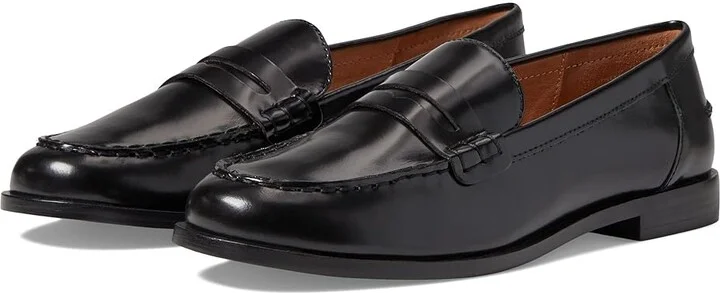 Madewell The Nye Penny Loafer Women's Shoes True Black : 5 M, Leather
