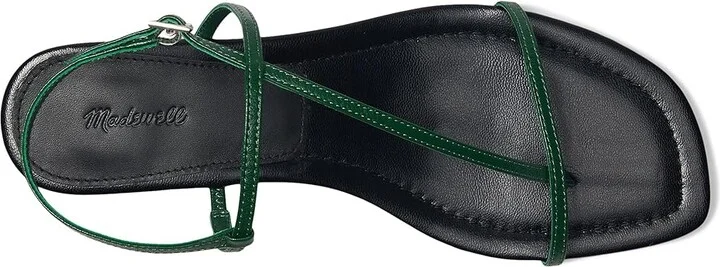 Madewell Tonio Strappy Sandal Women's Wedge Shoes Golf Green : 7 M, Leather - Image 2